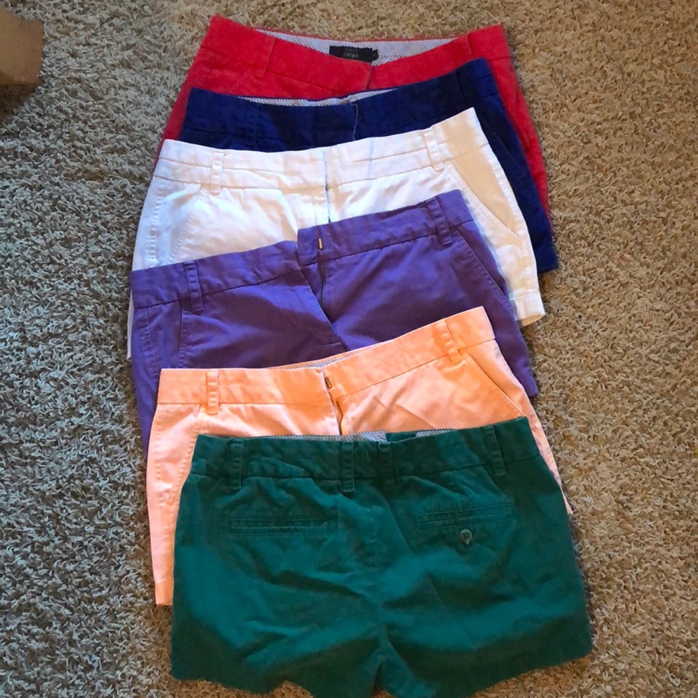 6 pairs of J Crew Chino Shorts - 3 inches
